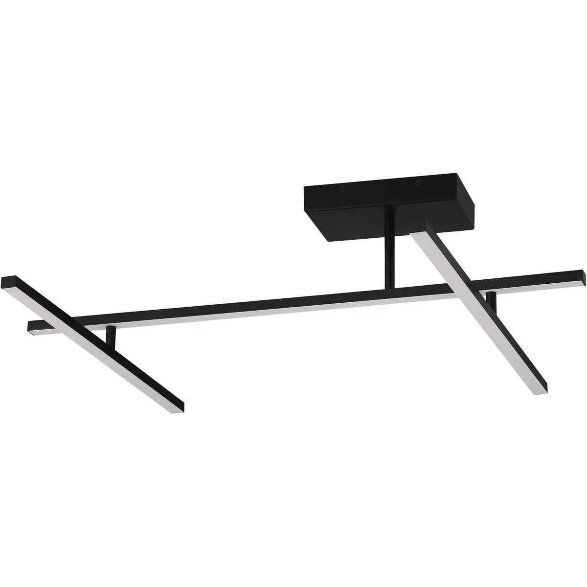 Duo LED 4.75 inch Matte Black Semi-Flush Mount Ceiling Light